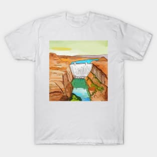 Hoover Dam on the Colorado River, on the Nevada-Arizona border T-Shirt